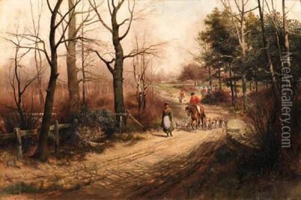 After The Day's Sport Oil Painting - Thomas Blinks