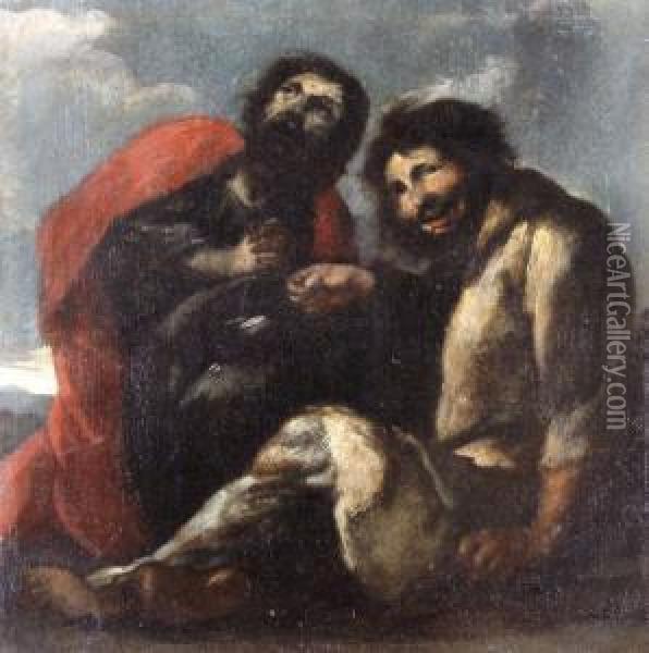 Osztozkodok Oil Painting - Pietro Della Vecchio