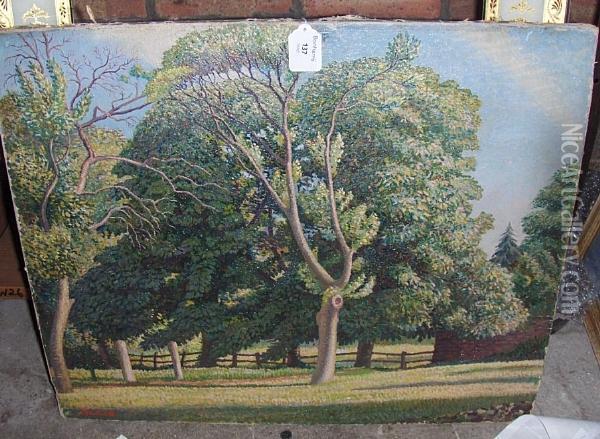Horse Chestnut, Lake District Oil Painting - William Lionel Clause
