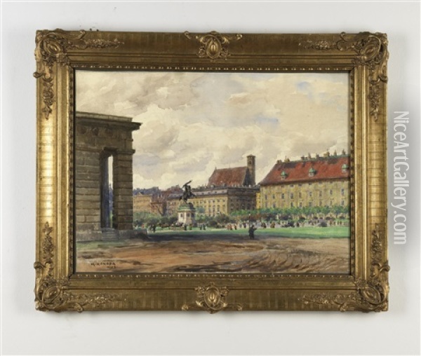 Der Heldenplatz In Wien Oil Painting - Rudolf Konopa