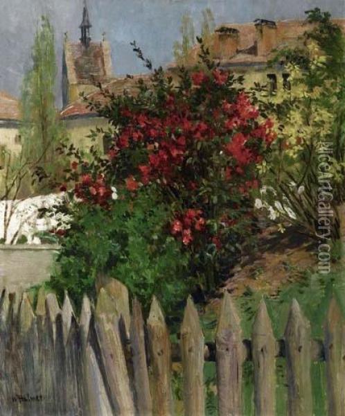 Bluhender Baum. Oil Painting - Wilhelm Balmer