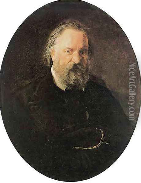 Alexander Herzen, 1864 Oil Painting - Nikolai Nikolaevich Ge