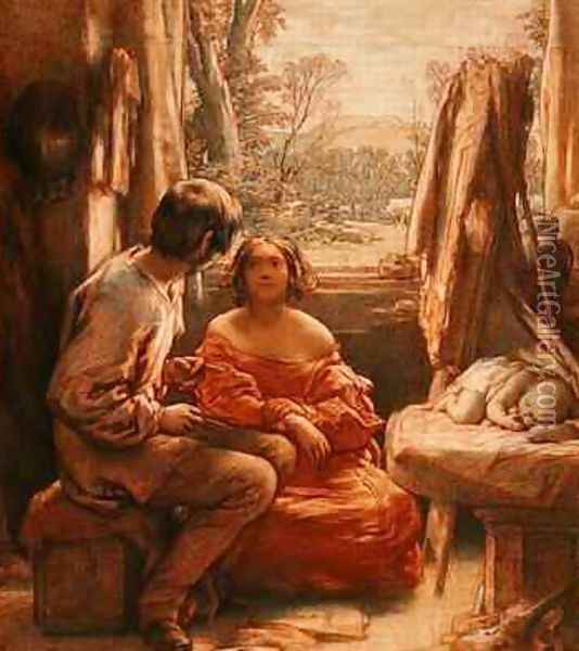 The Artists Studio 1839 Oil Painting - William Mulready