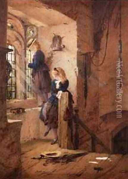 In the Bell Tower Oil Painting - William Muckley