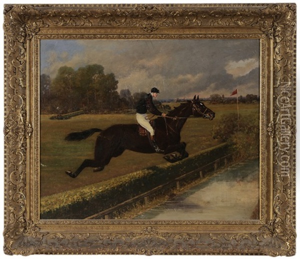 Steeplechase At Andover Oil Painting - Henry Stull