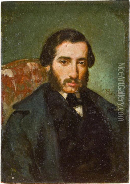 Portrait M. Nollet Oil Painting - Henri Lehmann