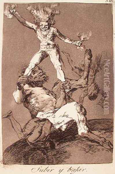 To Rise and to Fall Oil Painting - Francisco De Goya y Lucientes