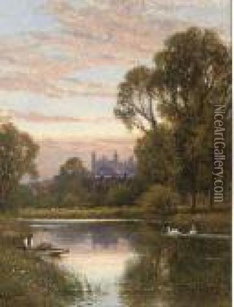 Eton College Oil Painting - Alfred Augustus Glendening