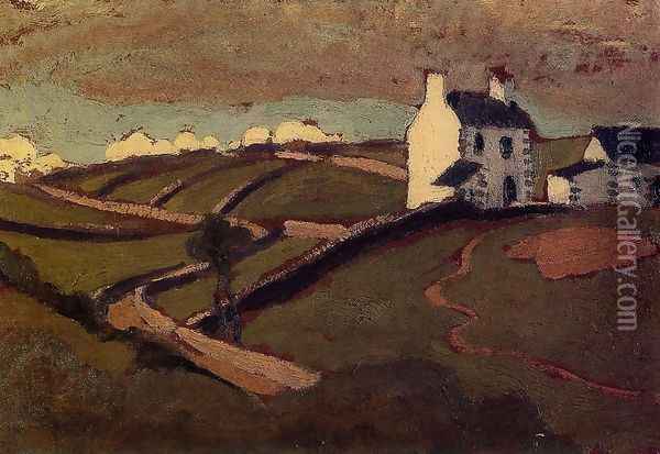 White House at Audierne Oil Painting - Roger de La Fresnaye