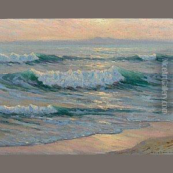 Roseate Evening Oil Painting - Frank William Cuprien