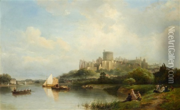 The Thames At Windsor Oil Painting - William Raymond Dommersen