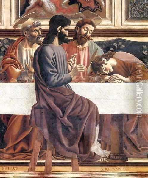 Last Supper (detail) Oil Painting - Andrea Del Castagno