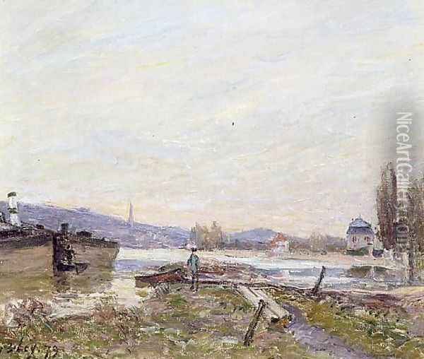 Banks of the Seine I Oil Painting - Alfred Sisley