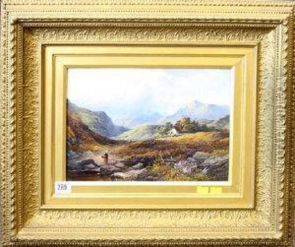 Grampian Hills Oil Painting - George Blackie Sticks