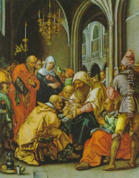 Die Beschneidung Christi Oil Painting - Hendrik Goltzius