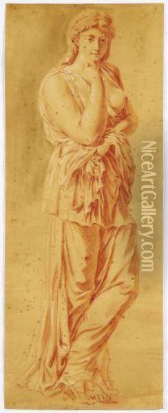 Femme Vetue A L'antique Oil Painting - Etienne Pierre Adrien Gois