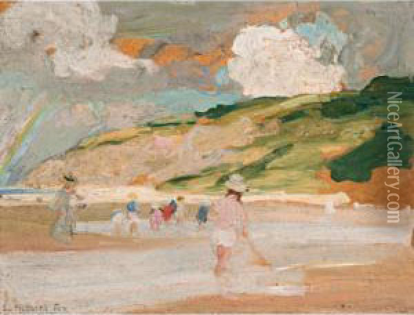 Beach Scene Oil Painting - Emanuel Phillips Fox