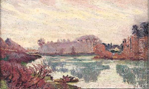 Bords De La Marne, 1892. Oil Painting - Armand Guillaumin