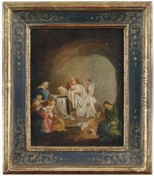 Entombment Ofchrist. Oil Painting - Januarius Zick