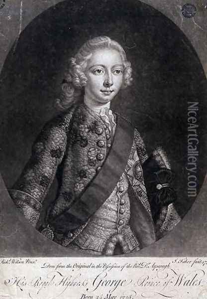 George, Prince of Wales (1738-1820), later George III, engraved by John Faber (1684-1756), 1751 Oil Painting - Richard Wilson