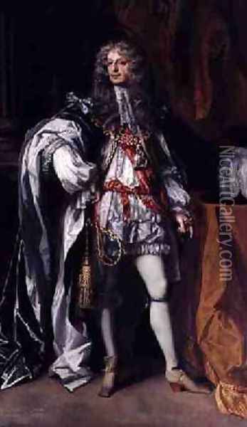 James Butler 1st Duke of Ormonde 1610-88 in Garter Robes Oil Painting - Sir Peter Lely