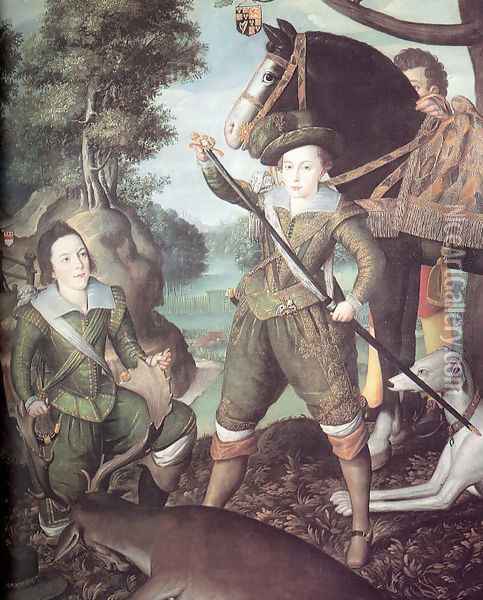 Henry, Prince of Wales, in the Hunting Field 1606-07 Oil Painting - Robert Peake