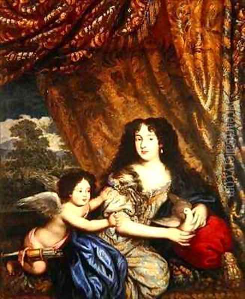 Louise de Keroualle 1649-1734 Oil Painting - Henri Gascar