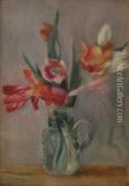 Bouquet De Tulipes Oil Painting - Paule Gobillard