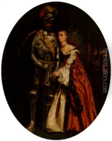 Lancelot And Guenevere Oil Painting - Edwin Austin Abbey