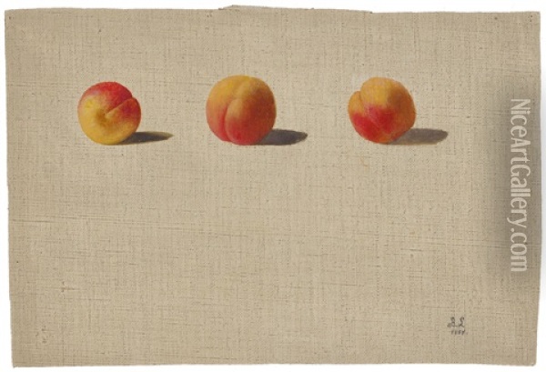 Drei Aprikosen Oil Painting - Betzy Marie Petrea Libert