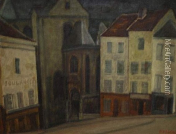 Vue De Paris Oil Painting - Efraim (Mandel) Mandelbaum