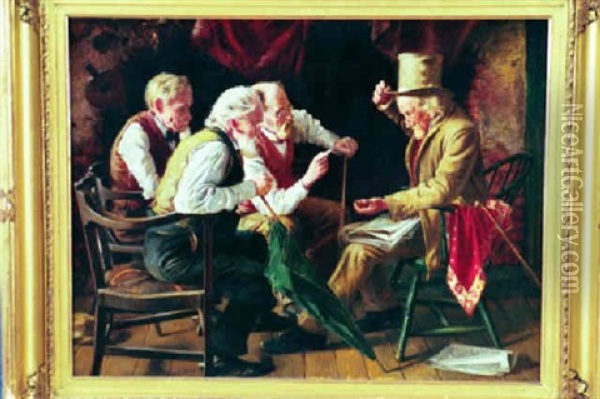 Arguing The Point Oil Painting - Harry Herman Roseland