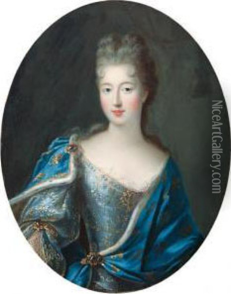 Portrait Of Franoise-marie De Bourbon Oil Painting - Pierre Gobert