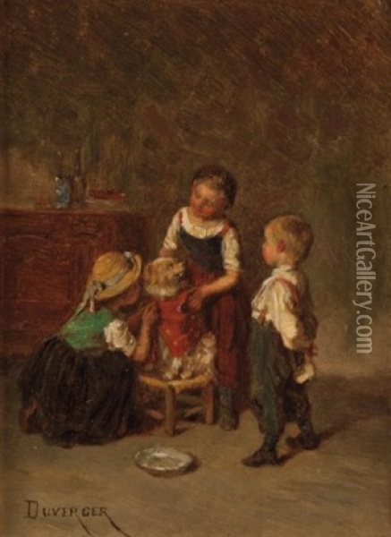 The Willing Actor Oil Painting - Theophile Emmanuel Duverger