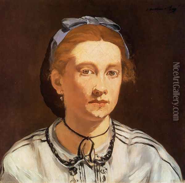 Portrait of Victorine Meurent Oil Painting - Edouard Manet