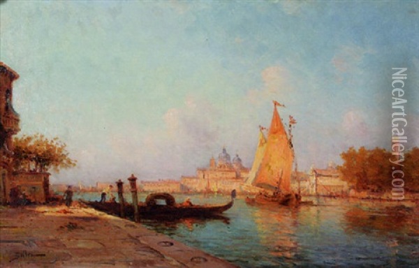 Vue De Venise Oil Painting - Johann Conrad Zeller