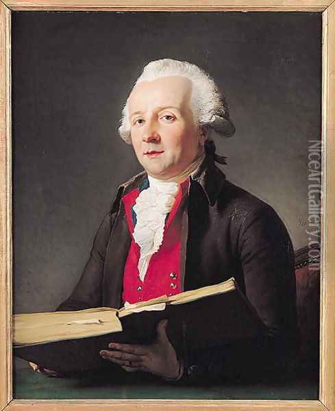 Portrait of Dazincourt 1747-1809 1792 Oil Painting - Francois-Andre Vincent