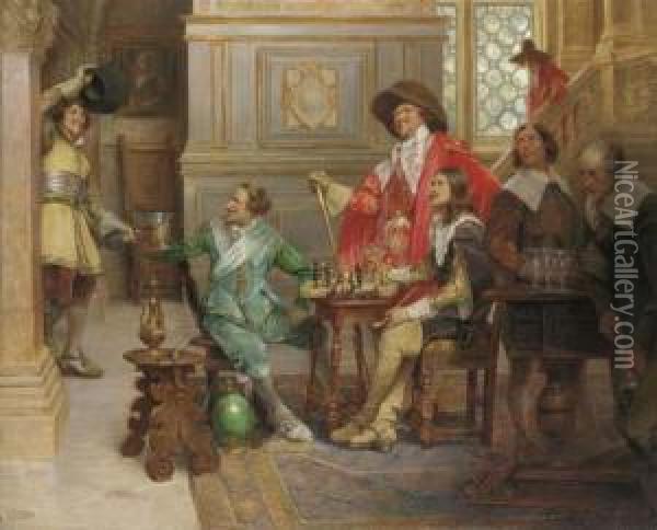 The Arrival Of D'artagnan Oil Painting - Alex De Andreis