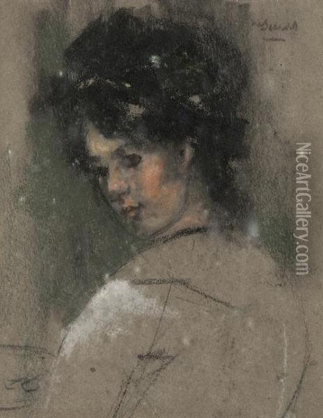 Girl's Head Study Oil Painting - James Watterston Herald