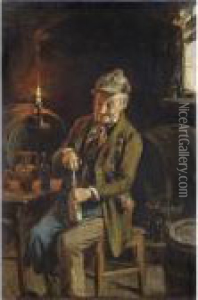 Vecchio Bevitore Oil Painting - Hermann Kern