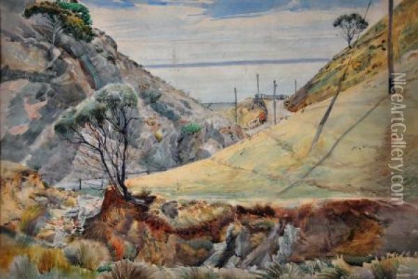 Along The Coast, Normanville Oil Painting - Harry P. Gill