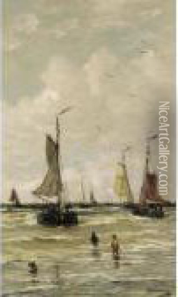 The Return Of The Fishing Fleet Oil Painting - Hendrik Willem Mesdag