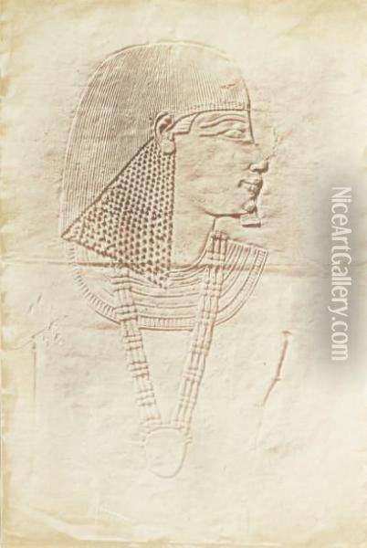 Estampage Sur Papier D'un Bas-relief Egyptien Oil Painting - Theodule Deveria