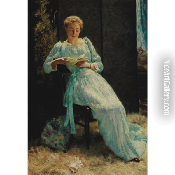 A Moment Of Leisure Oil Painting - Ernest Lee Major
