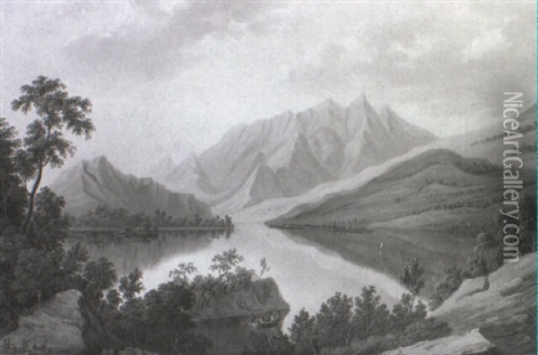 The Upper Lake Of Kilarney Oil Painting - Joseph Francis John Gilbert