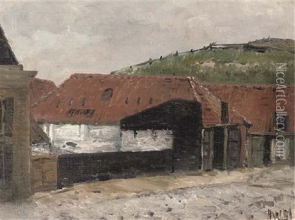 An Impression Of Scheveningen Oil Painting - Hendrik Willem Mesdag