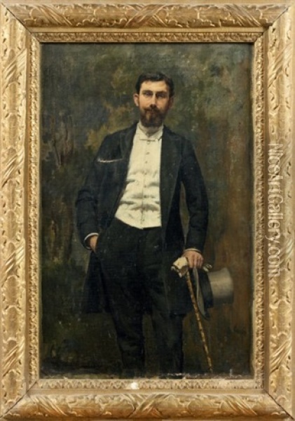 Portrait D'adrian Ward Jackson Oil Painting - Victor Marec