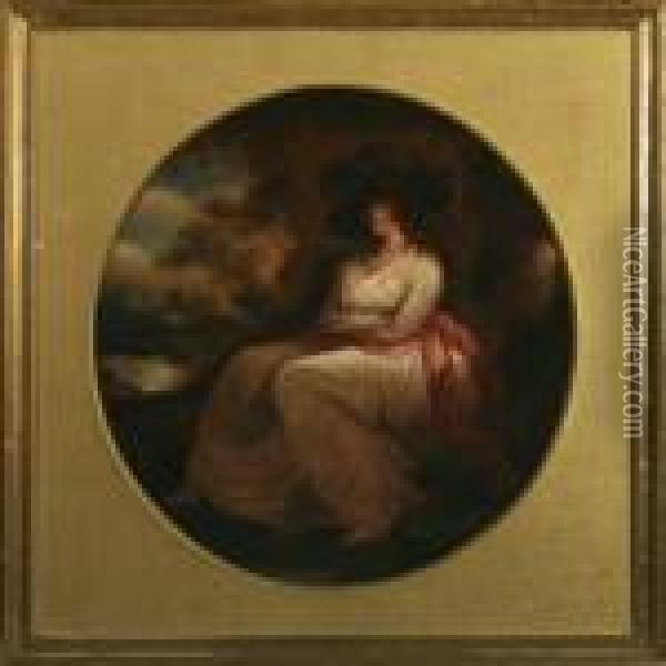 Portrait Of Caroline Of Lichtfeld Oil Painting - George Morland