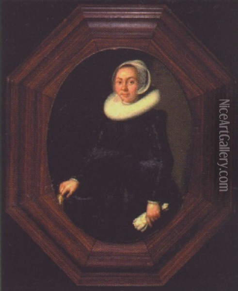 Portrait Of A Lady Oil Painting - Thomas De Keyser