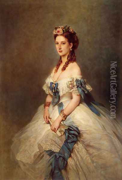 Alexandra, Princess of Wales Oil Painting - Franz Xavier Winterhalter